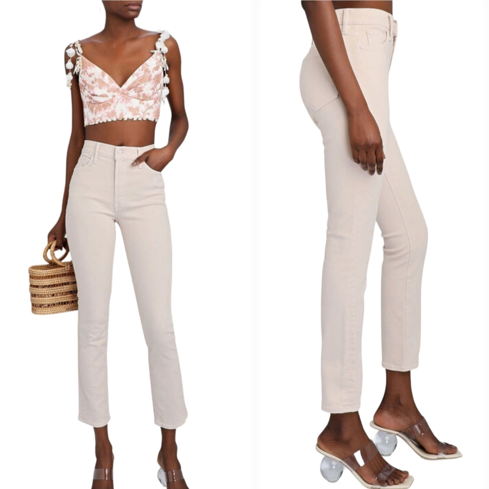 MOTHER Dazzler Hover High Rise Straight Leg Ankle Jeans in Date Night Size 30